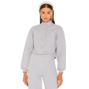 Lovers and Friends Claudia Quilted Jacket in Heather Grey Size S